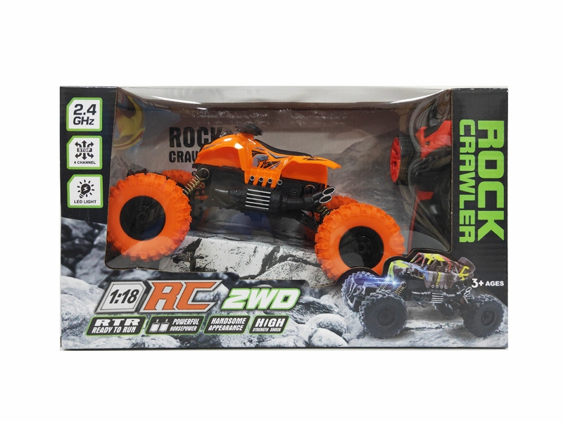 1:18四通2.4G枪型遥控沙
滩摩托橙色带灯（不包电
）单款 - HP1180729