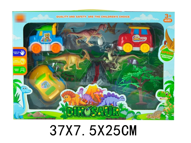 FRICTION CARTOON CAR W/DINOSAUR - HP1180959