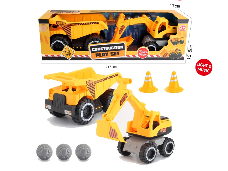 FREE WAY CONSTRUCTION CAR W/LIGHT & MUSIC - HP1181414