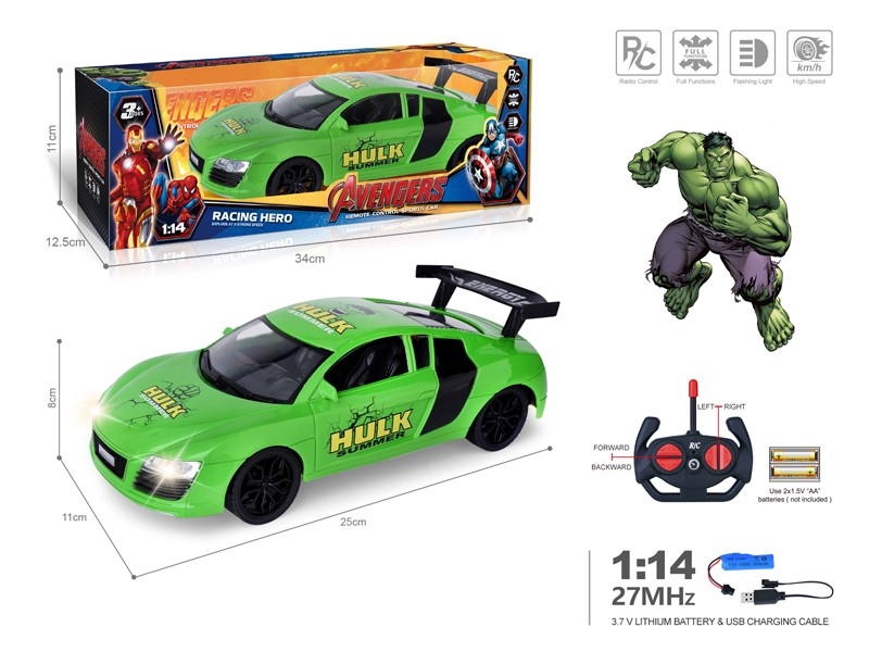 1:14 4-CHANNELS R/C CAR W/LIGHT， INCLUDED BATTERY - HP1181518