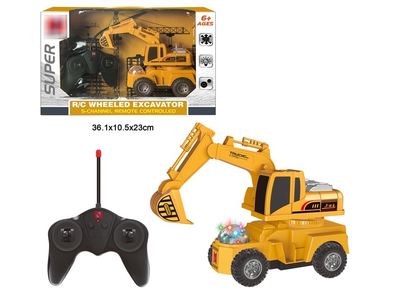 5 CHANNEL R/C CONSTRUCTION CAR W/LIGHT，INCLUDED BATTERY & USB - HP1181904