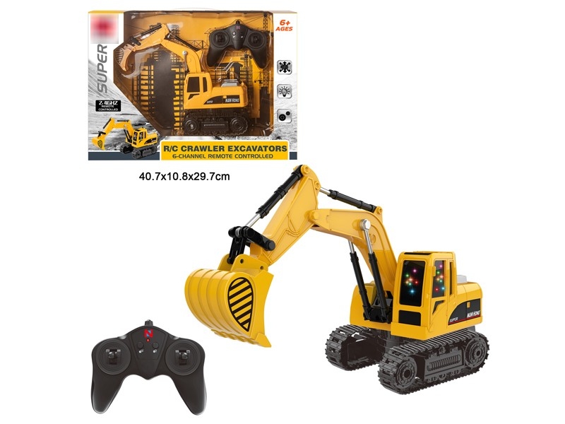 6 CHANNEL R/C CONSTRUCTION CAR W/LIGHT，INCLUDED BATTERY & USB - HP1181906