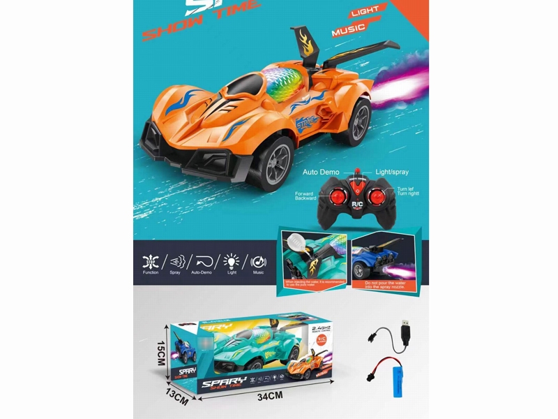 2.4G RC STUNT CAR W/SPRAY(INCLUDED BATTERY) - HP1183106