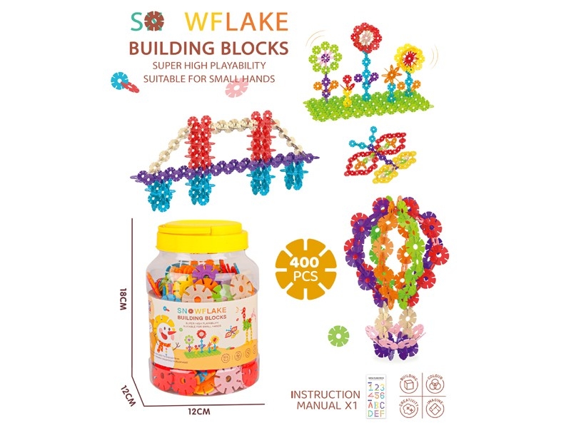 SNOW FLAKES PUZZLE BLOCKS 400PCS - HP1183615