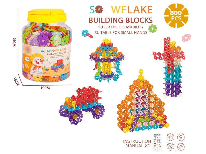 SNOW FLAKES PUZZLE BLOCKS 800PCS - HP1183617