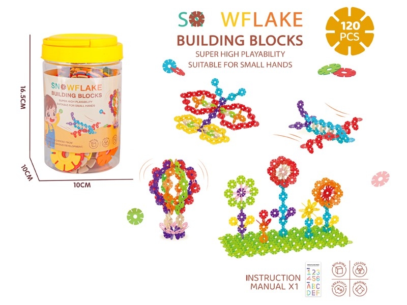 SNOW FLAKES PUZZLE BLOCKS 120PCS - HP1183624