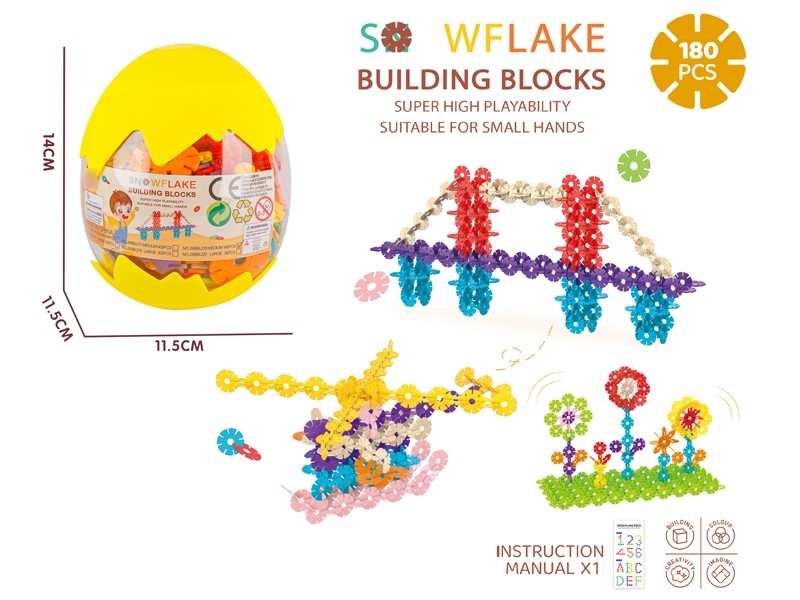 SNOW FLAKES PUZZLE BLOCKS 180PCS - HP1183631