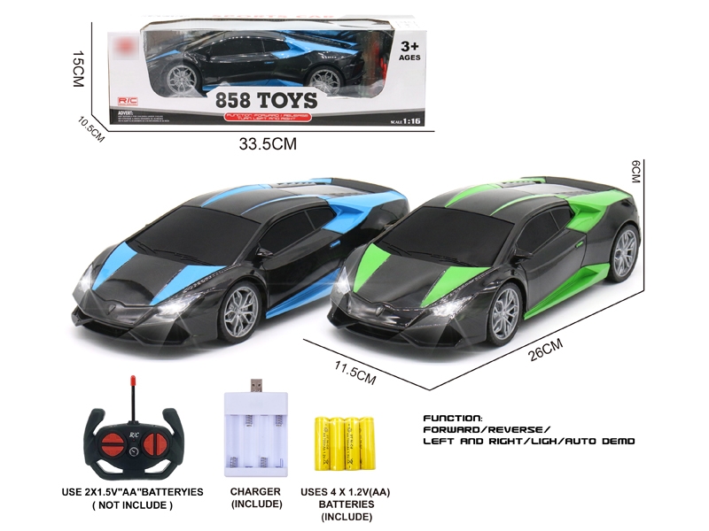 1:16 R/C CAR W/LIGHT，INCLUDED BATTERY - HP1183926