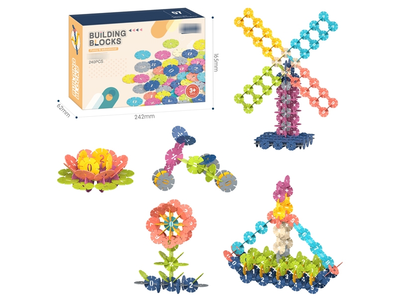 SNOW FLAKES PUZZLE BLOCKS 240PCS - HP1184299
