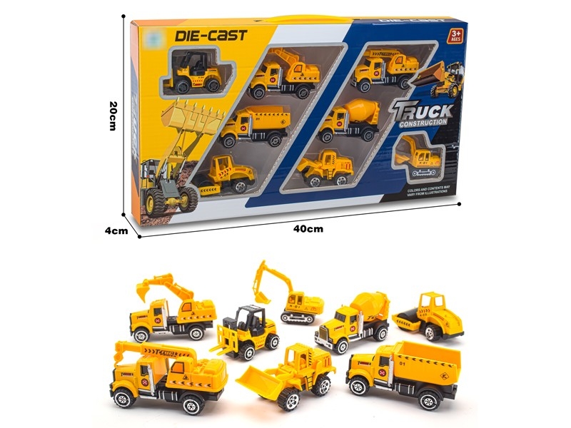 DIE-CAST CONSTRUCTION CAR 8PCS - HP1184374