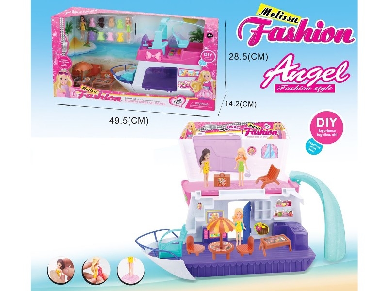 BOAT W/FASHION DOLL & ACCESORIES - HP1184970