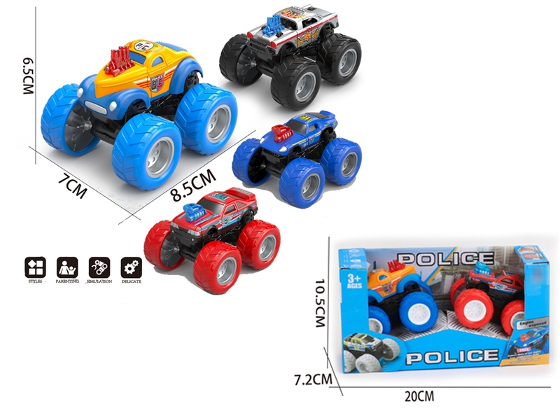 FRICTION POLICE CAR 2PCS - HP1185589