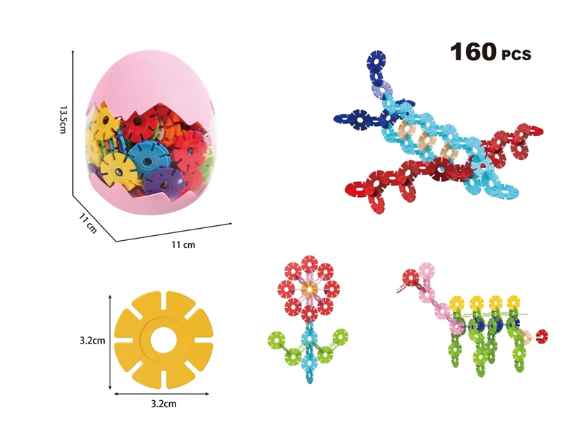 SNOW FLAKES PUZZLE BLOCKS 160PCS - HP1186855