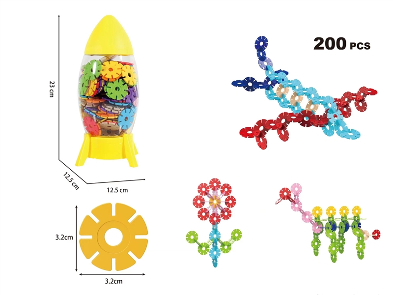 SNOW FLAKES PUZZLE BLOCKS 200PCS - HP1186856