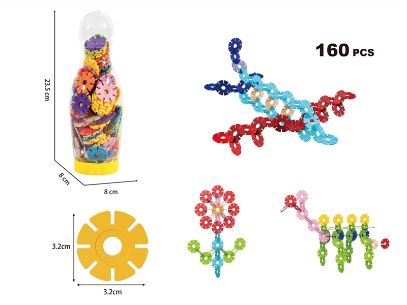 SNOW FLAKES PUZZLE BLOCKS 160PCS - HP1186857