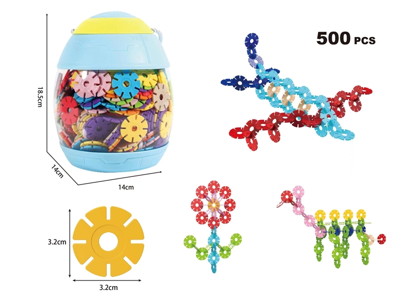 SNOW FLAKES PUZZLE BLOCKS 500PCS - HP1186860