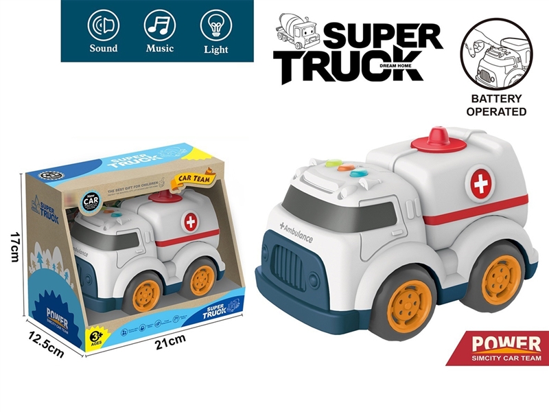 FREE WAY AMBULANCE CAR W/LIGHT & MUSIC - HP1187508