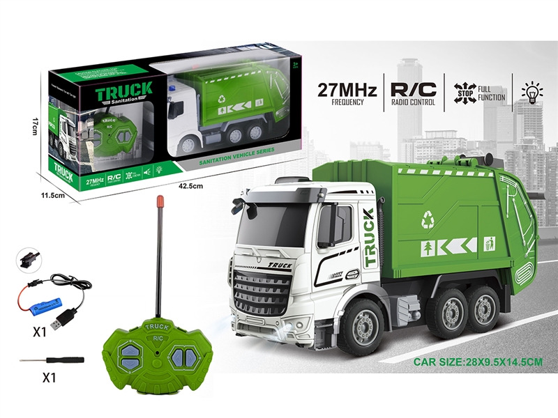 4-CHANNEL R/C SANITATION TRUCK，INCLUDE BATTERY - HP1187629