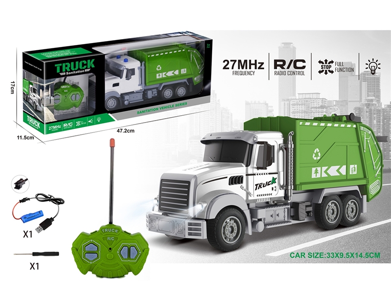 4-CHANNEL R/C SANITATION TRUCK，INCLUDE BATTERY - HP1187632