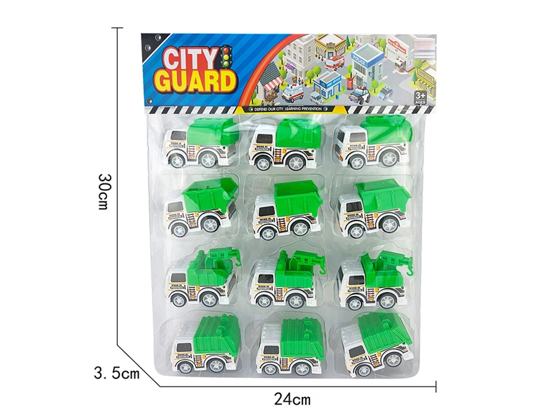PULL BACK SANITATION TRUCK 12PCS - HP1187644