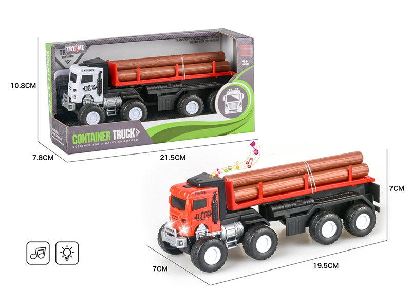FRICTION TRUCK W/LIGHT & MUSIC（RED、WHITE）（INCLODED BATTERY） - HP1187710