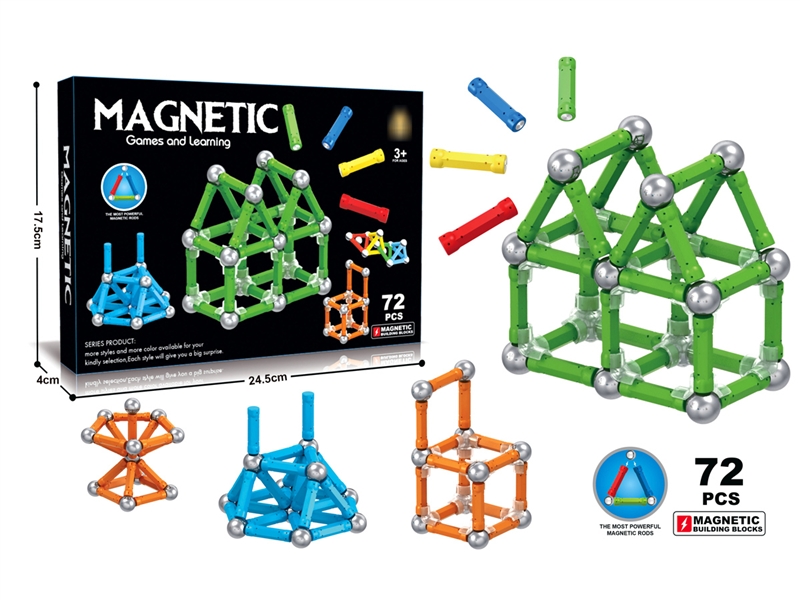 3D MAGNETIC BUILDING BLOCKS 72PCS - HP1187871