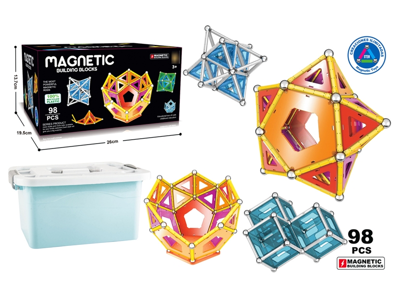 3D MAGNETIC BUILDING BLOCKS 98PCS - HP1187873