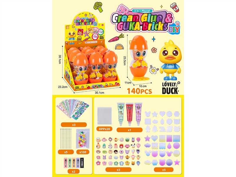 CREAN GLUE & GUKA BRICKS（140PCS）9PCS/DISPLAY BOX - HP1187913