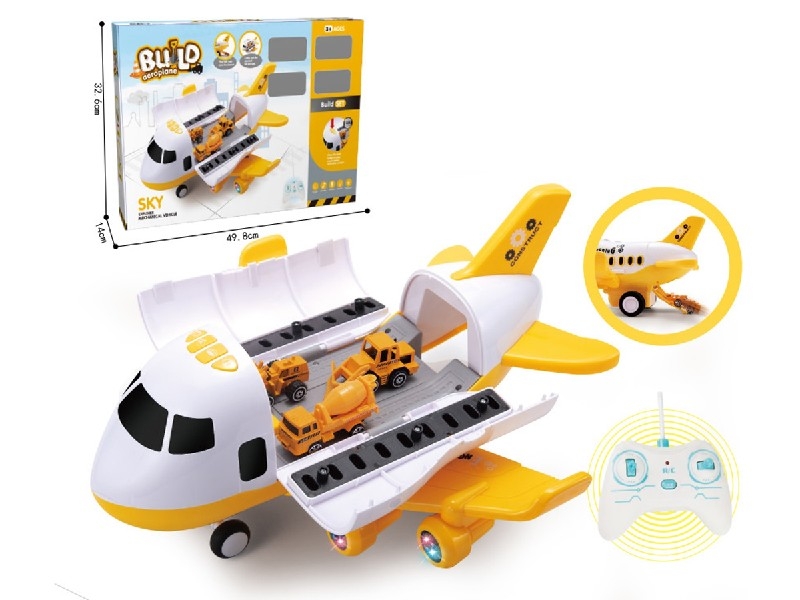 R/C CONSTRUCTION AIRPLANE W/4 DIE-CAST CAR（INCLUDED 3.7V LITHIUM BATTERY & USB） - HP1188177