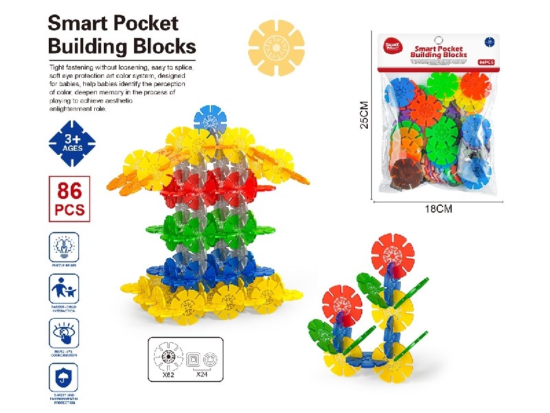 SNOW FLAKES PUZZLE BLOCKS 86PCS - HP1188449