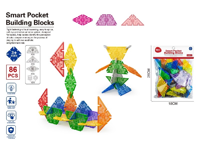 SNOW FLAKES PUZZLE BLOCKS 86PCS - HP1188459