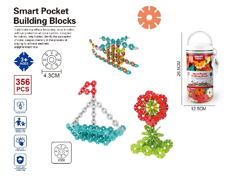 SNOW FLAKES PUZZLE BLOCKS 356PCS - HP1188474