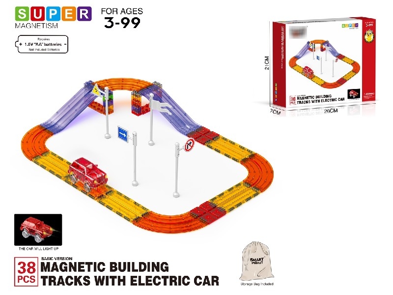 B/O CAR W/MAGNETIC BUILDING TRACK 38PCS - HP1188650