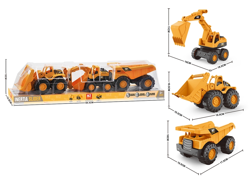 FREE WAY CONSTRUCTION TRUCK,3PCS - HP1188728