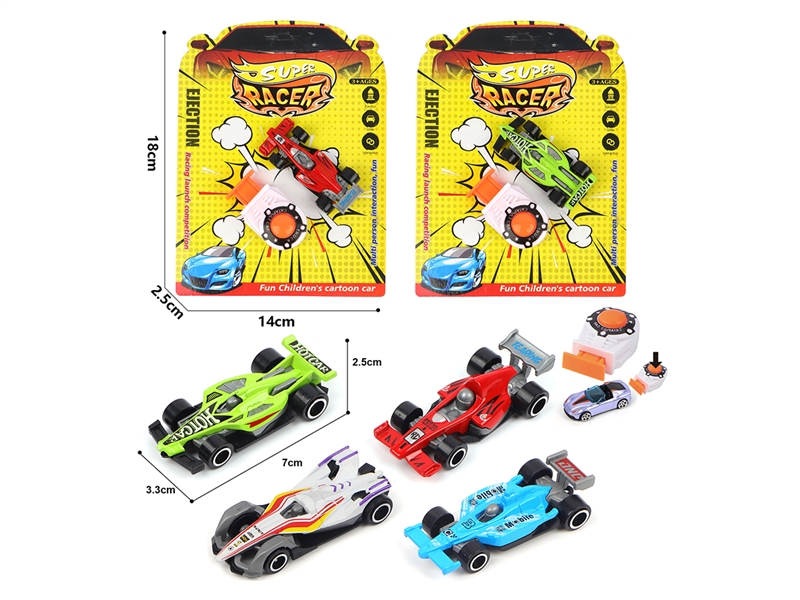 1:64 FREE WAY DIE CAST CAR W/CATAPULT,4ASST - HP1189427