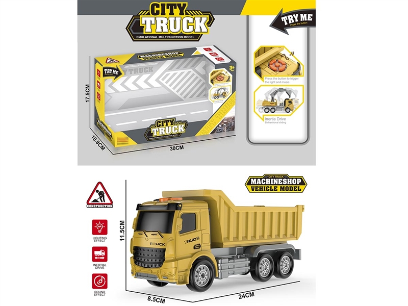 1:16 FRICTION CONSTRUCTION CAR W/LIGHT & MUSIC - HP1189750