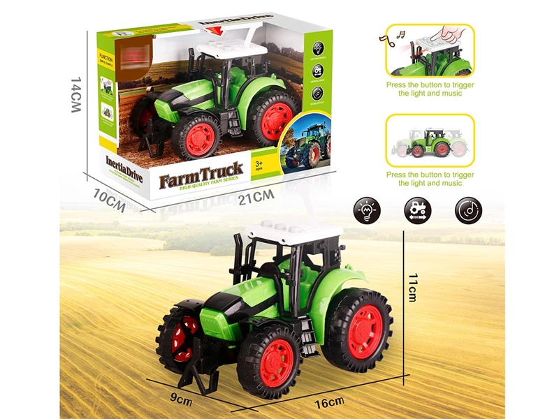 1:16 FRICTION FARMER TRUCK W/LIGHT & MUSIC(GREEN) - HP1189761
