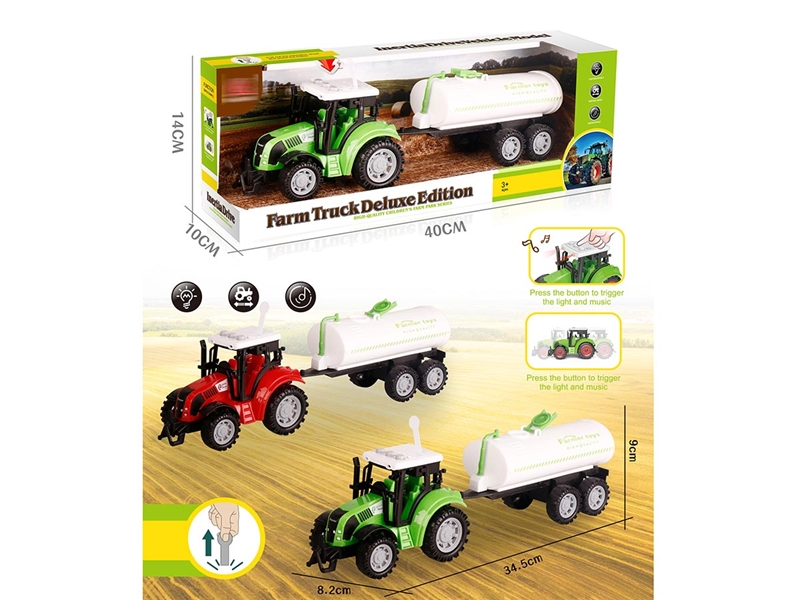 1:16 FRICTION FARMER TRUCK W/LIGHT & MUSIC(RED,GREEN) - HP1189771