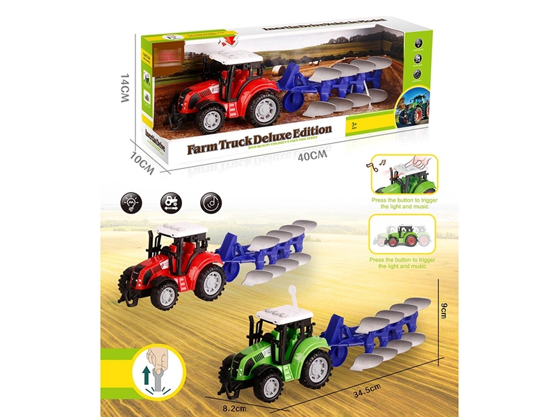 1:16 FRICTION FARMER TRUCK W/LIGHT & MUSIC(RED,GREEN) - HP1189773