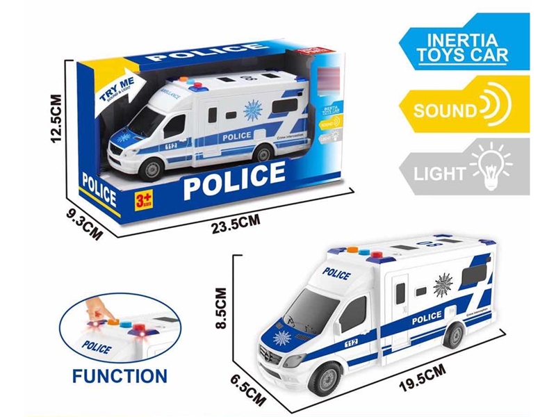 FRICTION POLICE CAR W/LIGHT & MUSIC - HP1189784