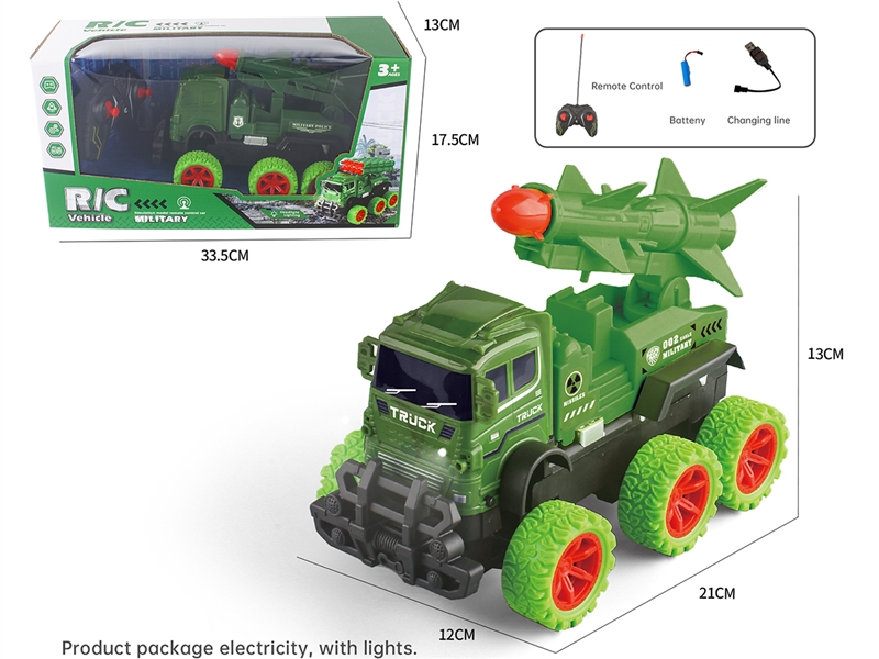 4 CHANNE R/C MILITARY CAR W/LIGHT（INCLUDED BATTERIES) - HP1189903