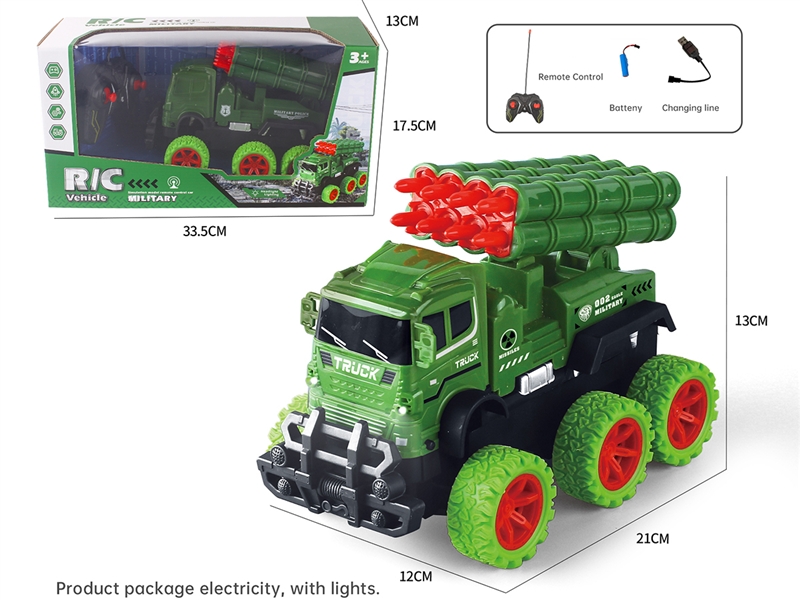 4 CHANNE R/C MILITARY CAR W/LIGHT（INCLUDED BATTERIES) - HP1189905