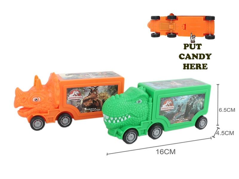 FRICTION DINOSAUR TRUCK(YELLOW,GREEN)2ASST - HP1190453