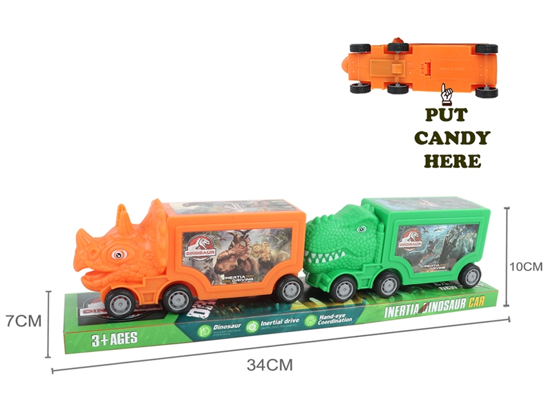 FRICTION DINOSAUR TRUCK(YELLOW,GREEN)2ASST - HP1190454