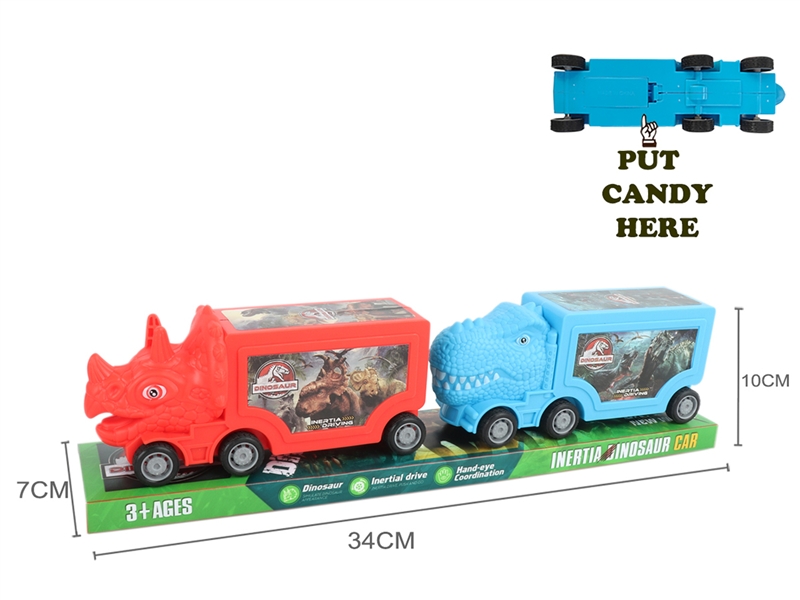 FRICTION DINOSAUR TRUCK(RED,BLUE)2ASST - HP1190457
