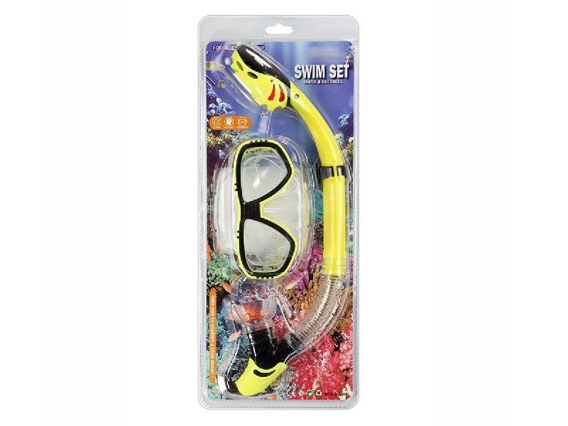 SWIMMING GOGGLES SET，YELLOW/BLUE/GREEN - HP1190599