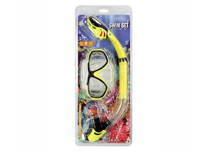 SWIMMING GOGGLES SET，YELLOW/BLUE/GREEN/RED - HP1190603
