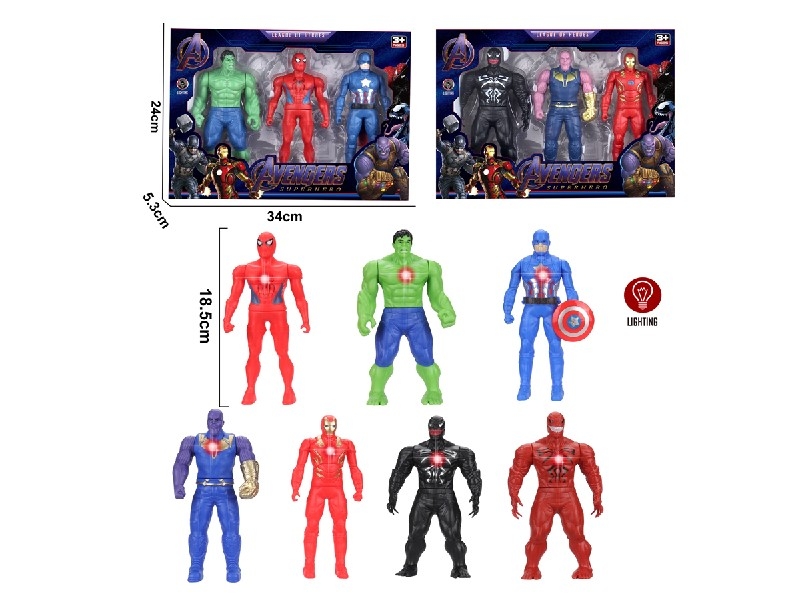 18.5CM THE AVENGERS W/LIGHT , 2ASST - HP1190837