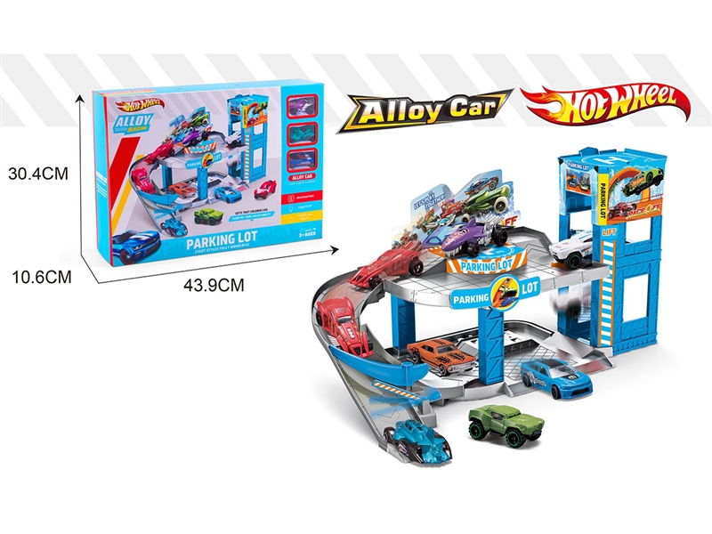 PARKING LOT W/FREE WAY DIE CAST CAR 3PCS - HP1190989