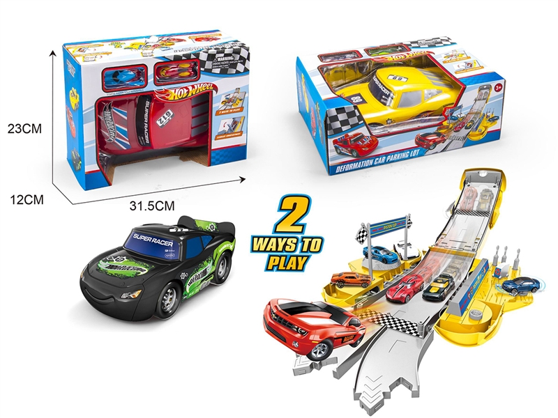 PARKING LOT W/FREE WAY DIE CAST CAR 2PCS - HP1191000